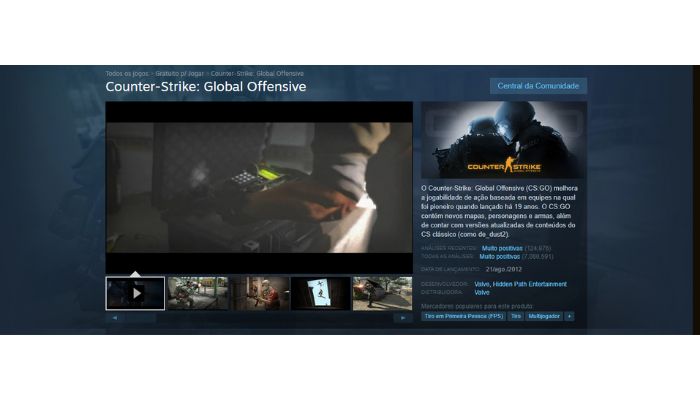 csgo, um dos jogos gratuitos