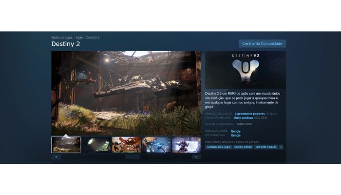 destiny 2, um dos jogos gratuitos