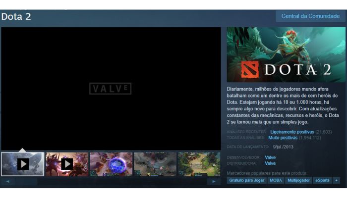 dota 2, um dos jogos gratuitos