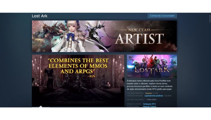 lost ark, um dos jogos gratuitos