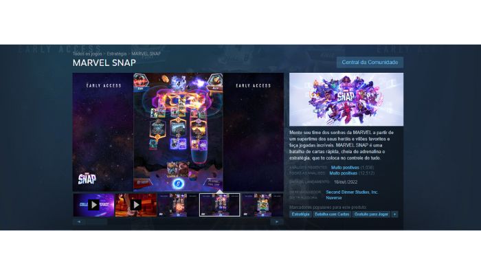 marvel snap, um dos jogos gratuitos