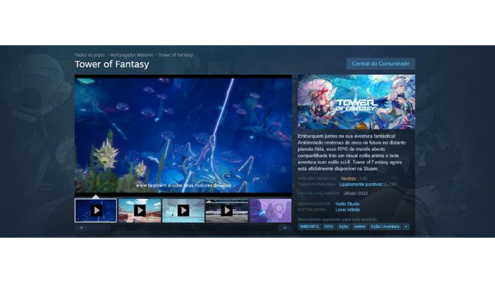tower of fantasy, um dos jogos gratuitos