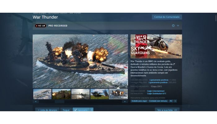 war thunder, um dos jogos gratuitos