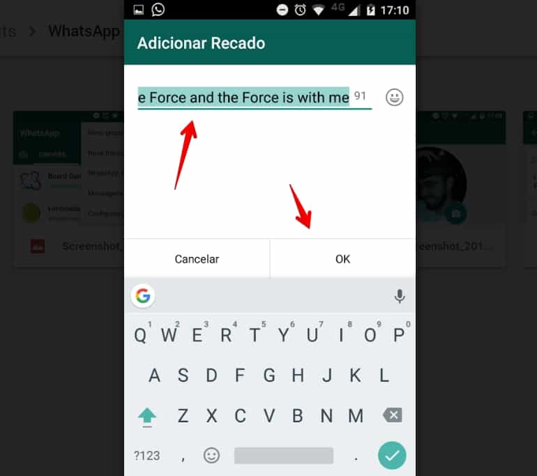 status-do-whatsapp-antigo-recado