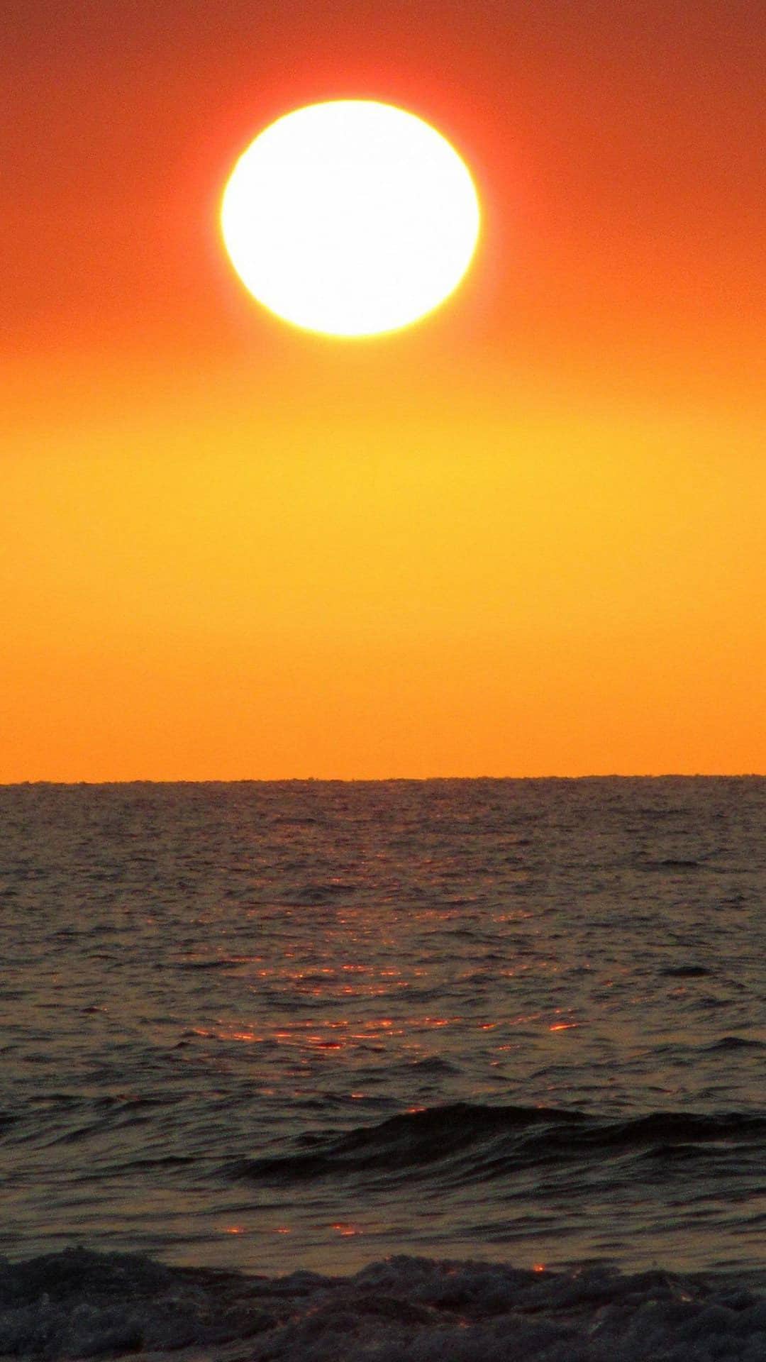 Big Sunset Ocean Android Wallpaper