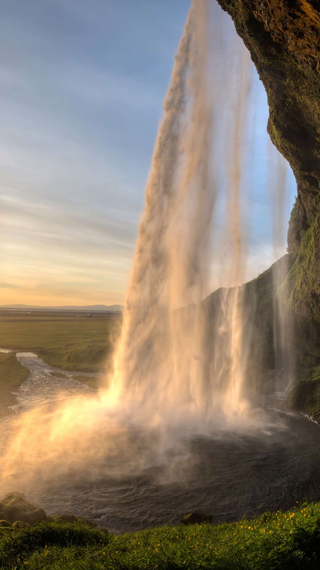 Seljalandsfoss Waterfall Iceland Android Wallpaper