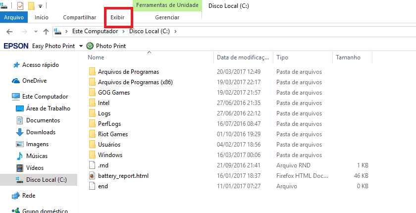 configurações