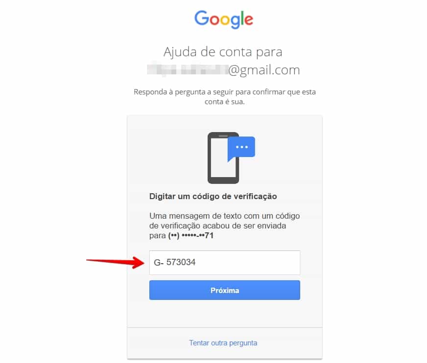 recuperar-senha-do-google-sms