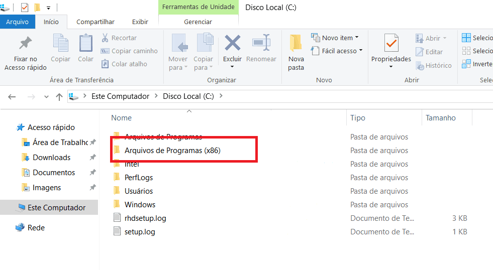 arquivos de programa