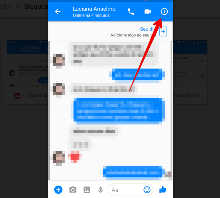 bloquear um usuário no facebook messenger