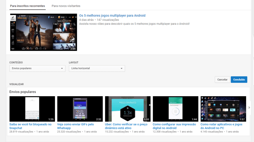 Aprenda a organizar seu canal no Youtube e mostrar os melhores vídeos