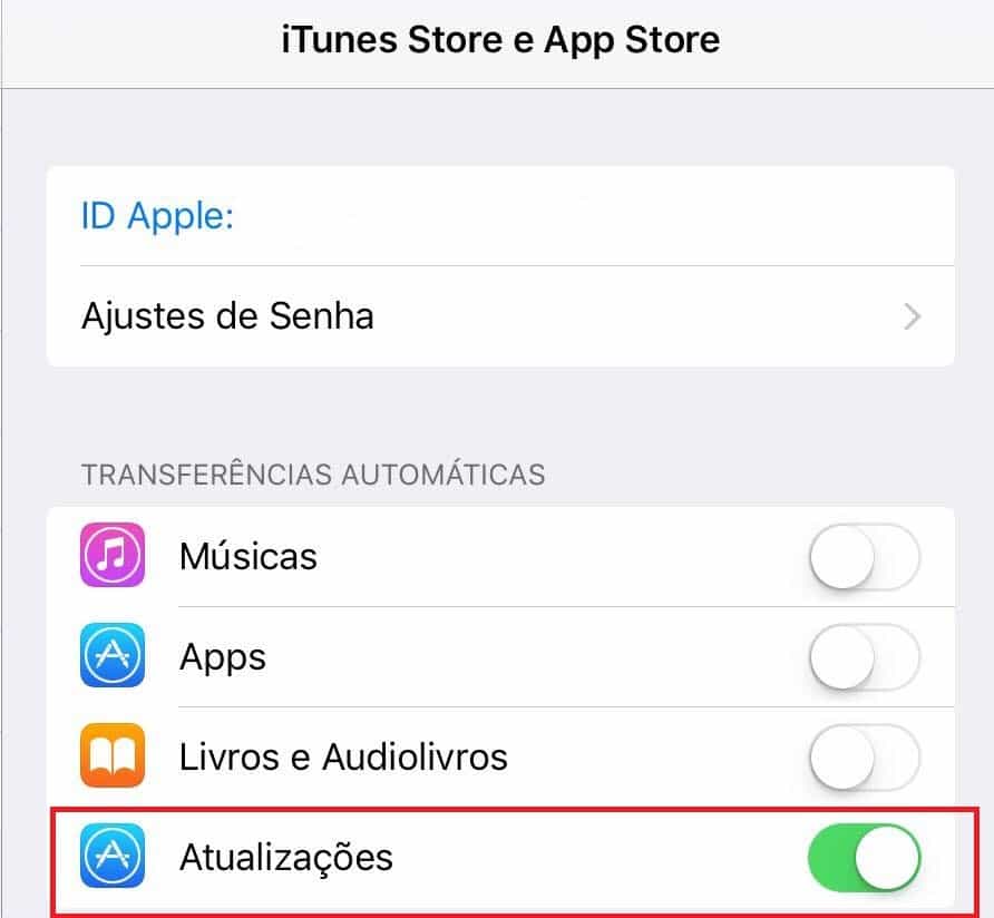 iphone atualizações