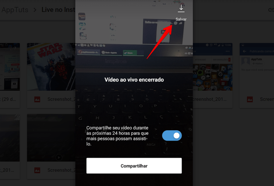 publicar live do Instagram no Facebook baixar