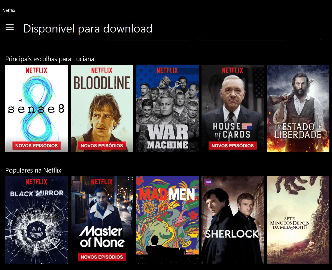 netflix offline