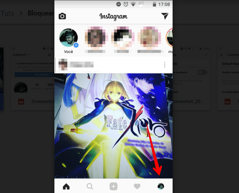 bloquear comentários ofensivos no instagram inicio