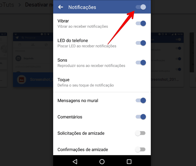Como desativar notifica  es do Facebook para Android - 72