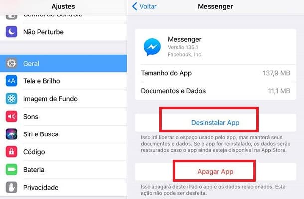 desinstalar app