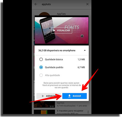 alterar a velocidade dos videos do youtube go
