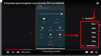 alterar a velocidade dos videos do youtube qualidade