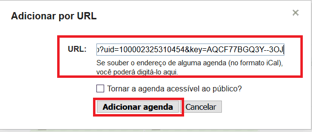 adicionar agenda