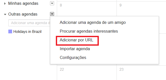 adicionar eventos