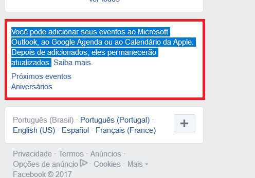 proximos eventos do facebook
