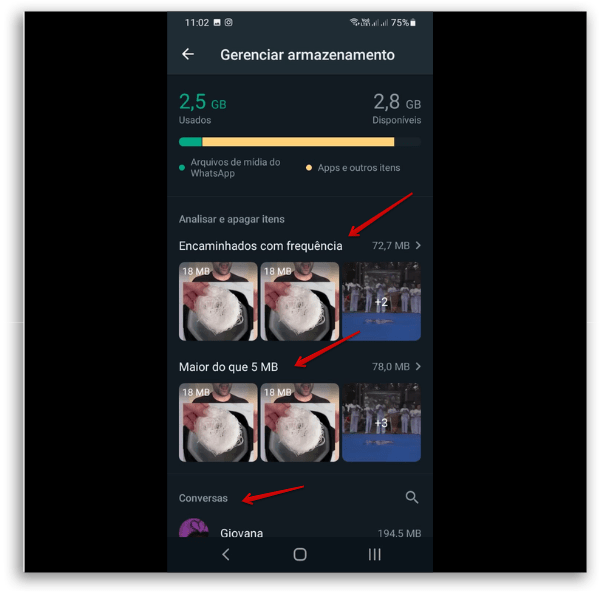 como limpar WhatsApp arquivos de mídia