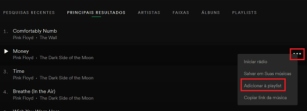 adicionar a playlist