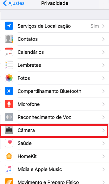 câmera do iphone