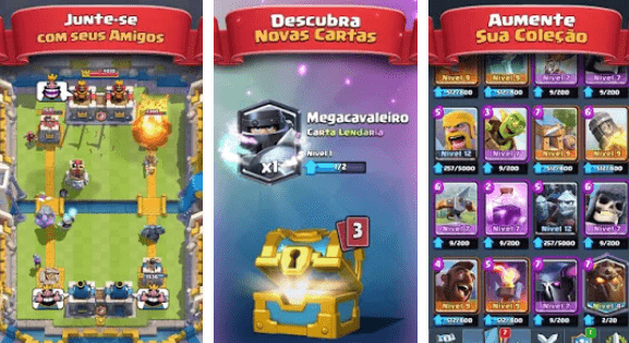 jogos competitivos no Android clashroyale