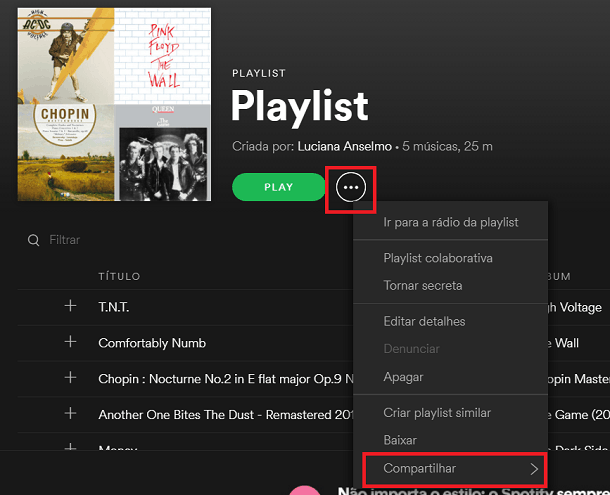 playlist do spotify