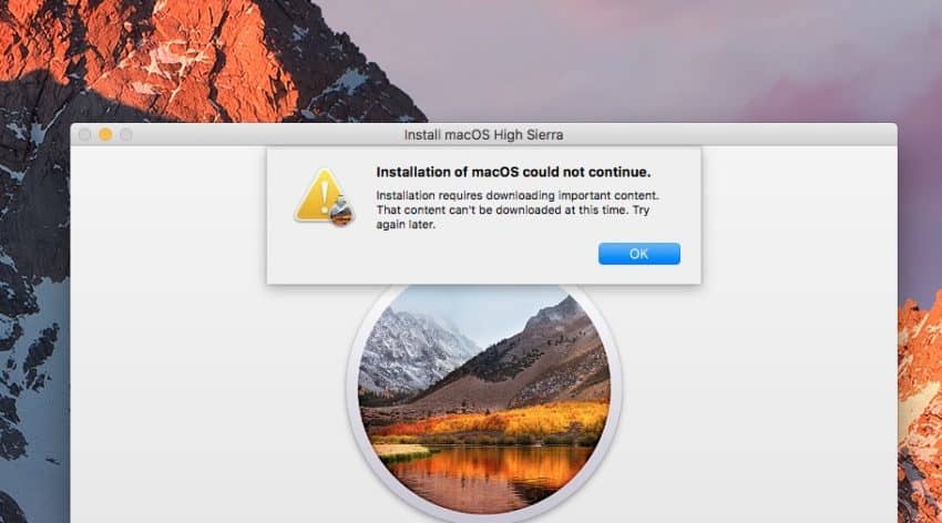 mac wont download sierra os