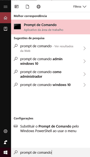 prompt de comando