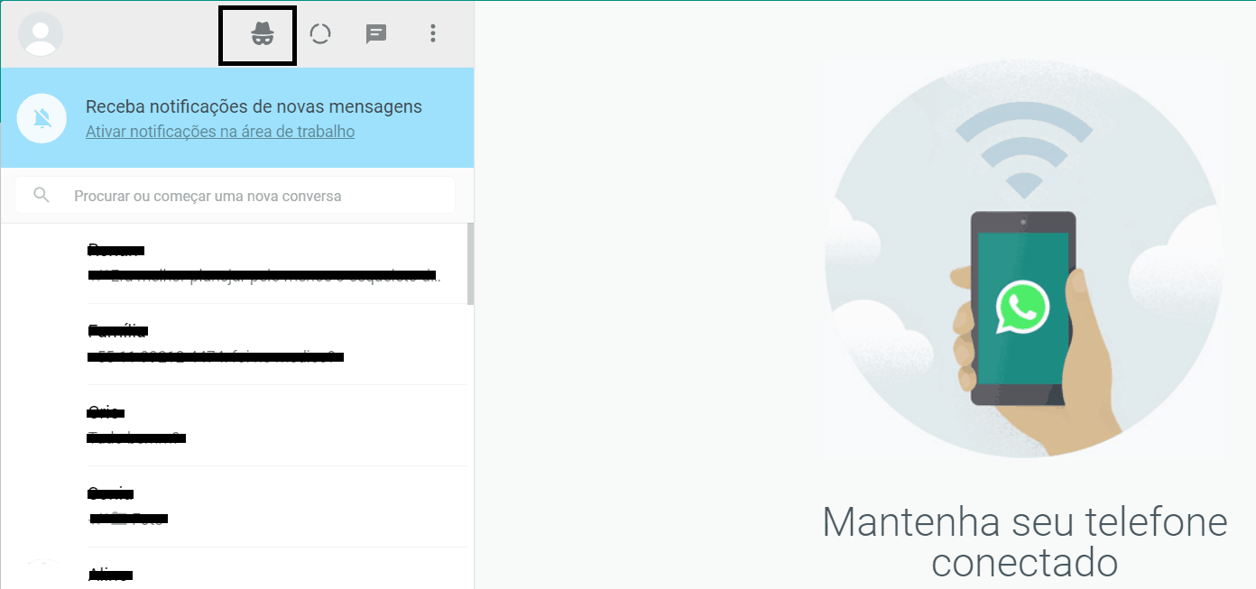 ficar invisível no Whatsapp