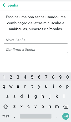 mudar senha
