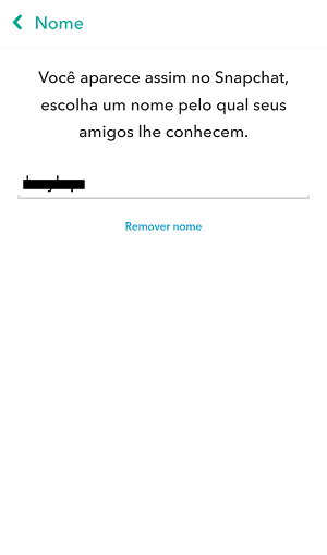 nome no snapchat