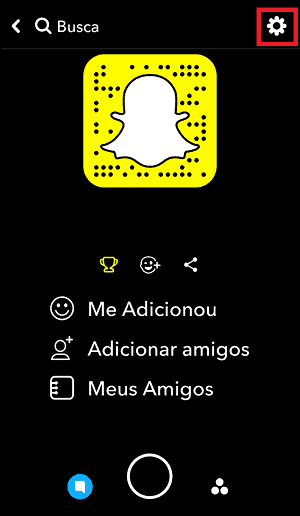 snapchat configurações