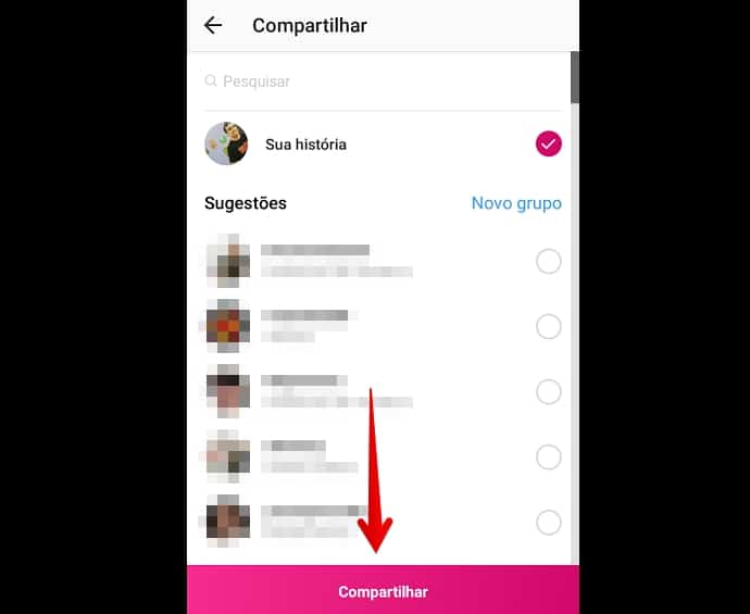gif nas stories do instagram compartilhar