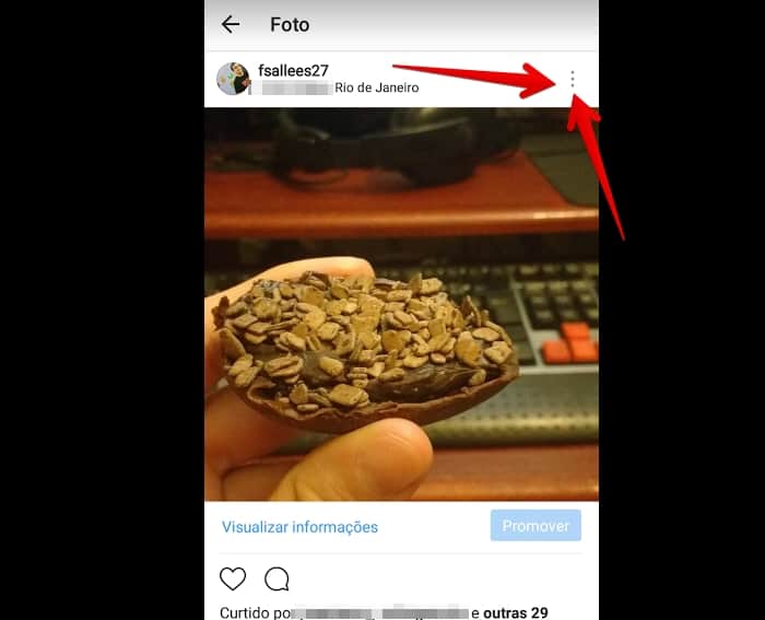 desarquivar fotos no Instagram opções