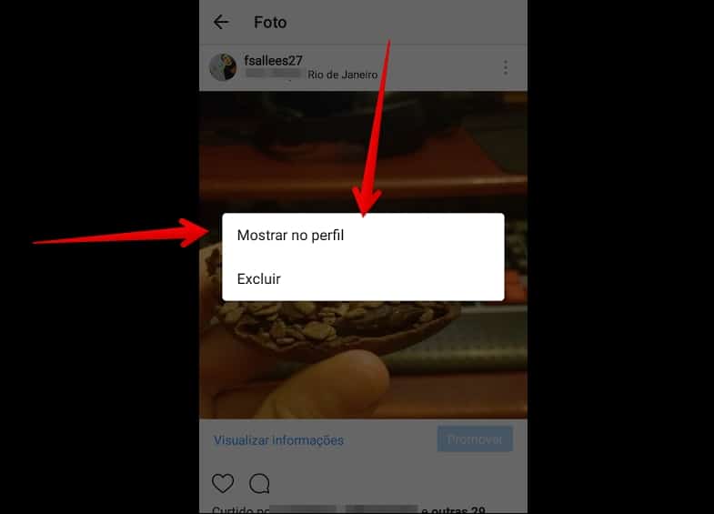 desarquivar foto no instagram