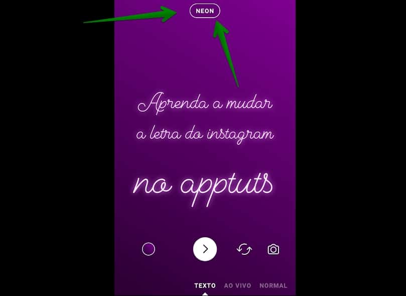 mudar-letra-nos-stories-do-instagram-neon