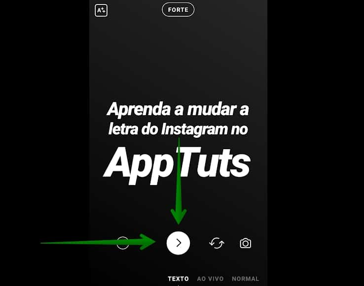 mudar-letra-nos-stories-do-instagram-seta