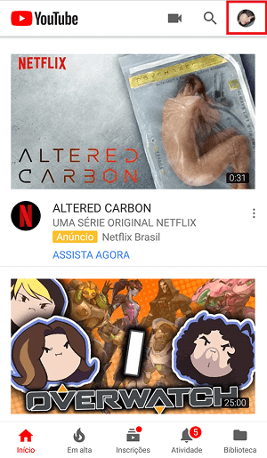 youtube inicial