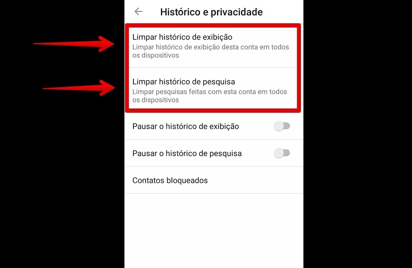 youtube-para-android-limpar