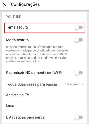 Pass Como ativar o tema escuro do YouTube no smartphone - 72