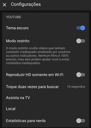 Pass Como ativar o tema escuro do YouTube no smartphone - 44