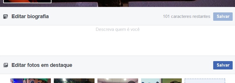 biografia do facebook