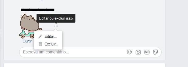 editar comentário