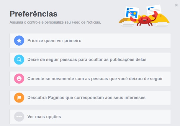 feed de noticias do facebook