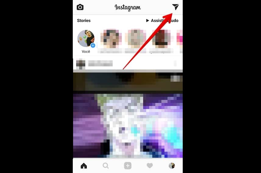 filtrar directs no Instagram inicio